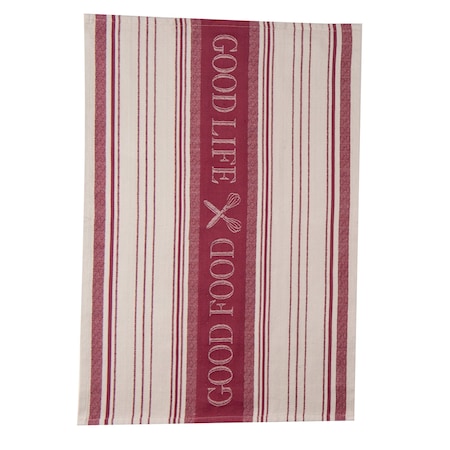 Kay Dee Kay Dee Cooks Kitchen Marsala Cotton Embroidered Tea Towel 1 pk R3248